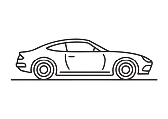 Car line art vector