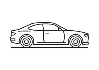 Car line art vector