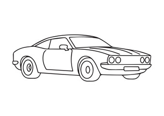 Car line art vector