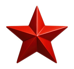 Fototapeta premium Red five-pointed star symbolizing achievement and quality.