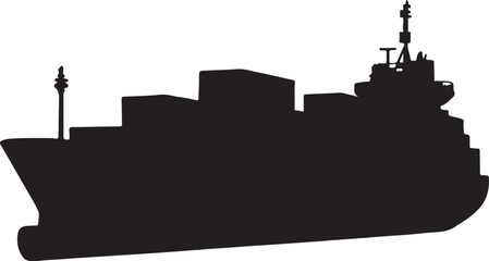 SHIP VECTOR SILHOUETTE