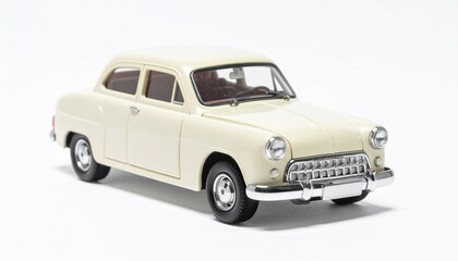 vintage car isolated on white