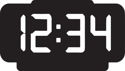 clock vector silhouette