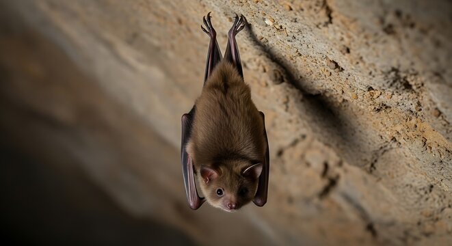 Bat Hanging Upside Down. (2)