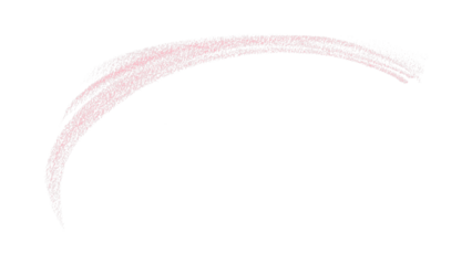 Hand drawn pink pencil lines, circles, stripes and squiggly lines on transparent background.