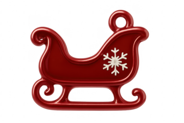 Red santa claus sleigh christmas ornament decoration
