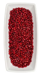 Red beans in a white dish