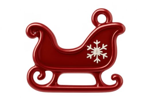 Red santa claus sleigh christmas ornament decoration
