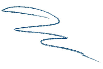 Hand drawn blue pencil lines, circles, stripes and squiggly lines on transparent background.