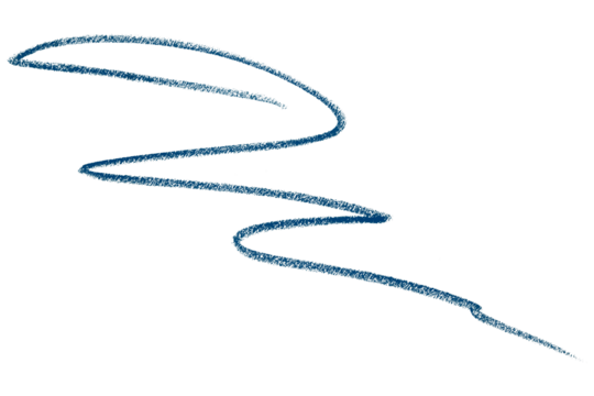 Hand drawn blue pencil lines, circles, stripes and squiggly lines on transparent background. - Powered by Adobe