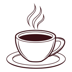 Black Colour hot cocoa Vector Illustration, Solid White Background (2).eps