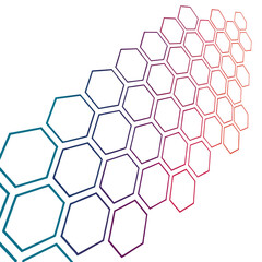 Abstract geometric hexagon pattern for design