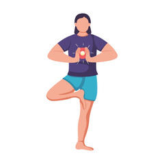 Floating Zen Vector Illustration Which can easily edit or modify