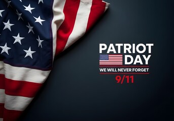 Patriot Day Remembering September 11th with American Flag Symbolizing Strength Unity and Remembrance