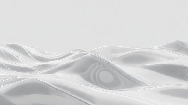 Abstract white flowing waves