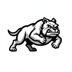 Fototapeta premium vector running bull dog 