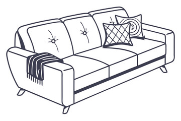 sofa isolated on white