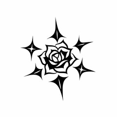 rose tattoo design, Eps file . 