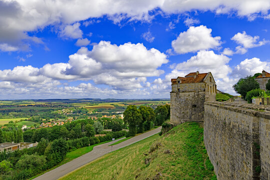 View from Promenade de Montreal ramparts, Langres, France.