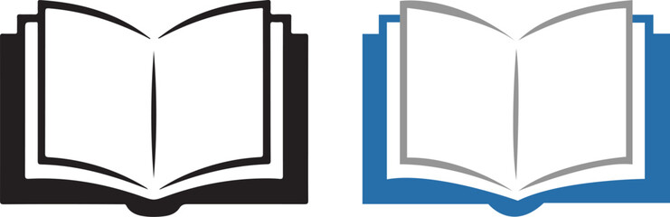 Open Book Icon Vector  Education and Reading Illustration on White Background