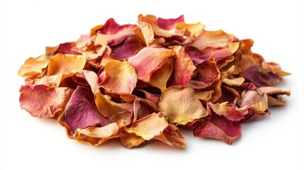organic Rose petals isolated on the white background