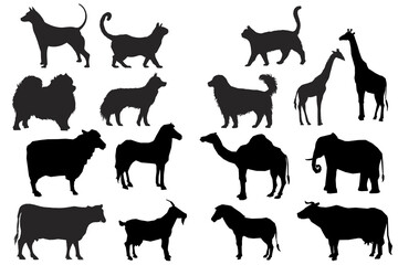 farm animals collection vector