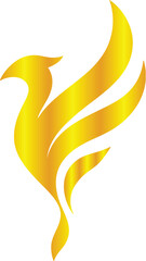 Naklejka premium Rise of the Phoenix Golden Rebirth