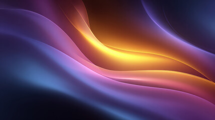 Abstract light and movement : A mesmerizing display of flowing light in shades of purple, orange, and blue, creates a captivating sense of movement and depth.  