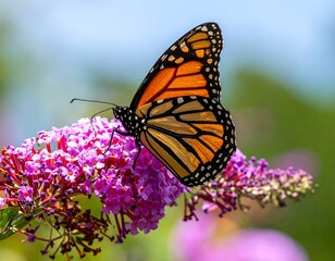 Fototapeta premium Monarch butterfly on a flower