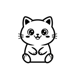 Cute Cartoon Cat Character Vector Illustration