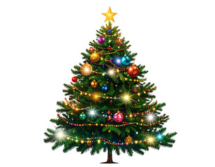 Decorated Christmas Tree, Transparent PNG