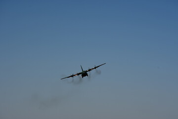 Hercules aircraft flying in the sky