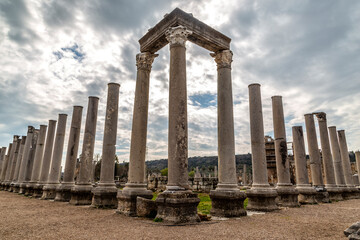 
                        Ruins of the ancient city of Perge