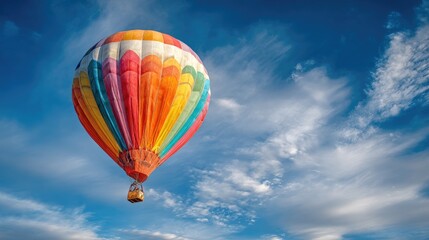 Fototapeta premium Colorful hot air balloon in sky