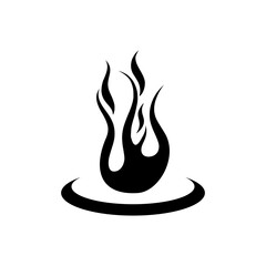 Place for fire icon isolated on white background