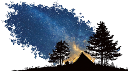 Scenic winter forest landscape with snow-covered trees serene natural scenery panoramic view of tranquil nature isolated on white background