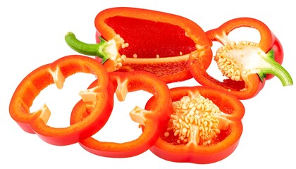 Red bell pepper slices