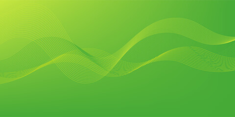 Abstract green and yellow color background. Dynamic shapes composition. Eps10 vector
