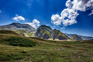 mountain landscape with blue sky