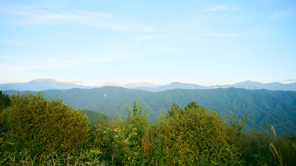 陣馬形山から見る南アルプス