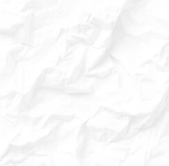 White crumpled paper background texture pattern overlay