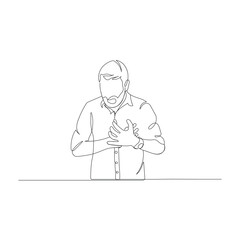 One continuous line drawing concept of heart attack, for shortness of breath, very strong emotion