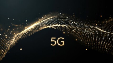 5G or 6G dot line mobile technology. Wireless data network and connection technology concept. high-speed, futuristic background. vector design.