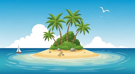 Obraz premium Tropical Island Getaway. (3)
