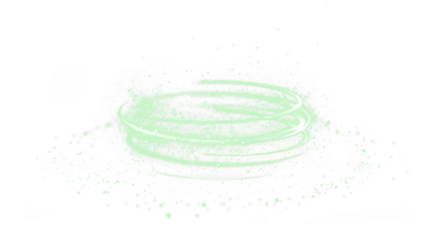 Explore Dynamic Green Light Swirls on a Dark Background in this Abstract PNG Overlay for creative projects