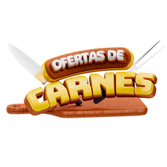 Ofertas de Carnes 3d PNG Transparente