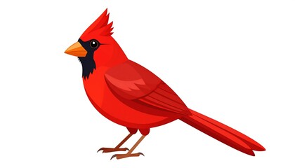 Red bird profile view