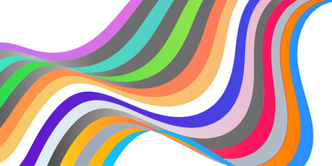 bottom half sports one design, Summer abstract pattern. Ideal for wrapping paper, abstract background with colorful gradient rainbow beautiful, long multicolored ribbons is fluttering in the wind.