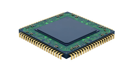 Isolated Microchip Processor Computer Semiconductor Electronic Component Innovation Tech