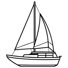 Catamaran Line Vector